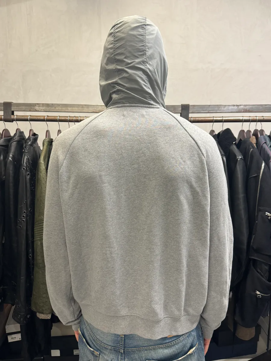 2000s Prada Linea Rossa Grey Zip-up Hoodie - Image 3