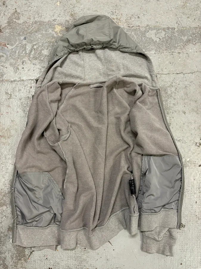 2000s Prada Linea Rossa Grey Zip-up Hoodie - Image 8