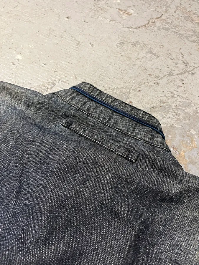 2000s Prada Linea Rossa Light Denim Jacket - Image 13