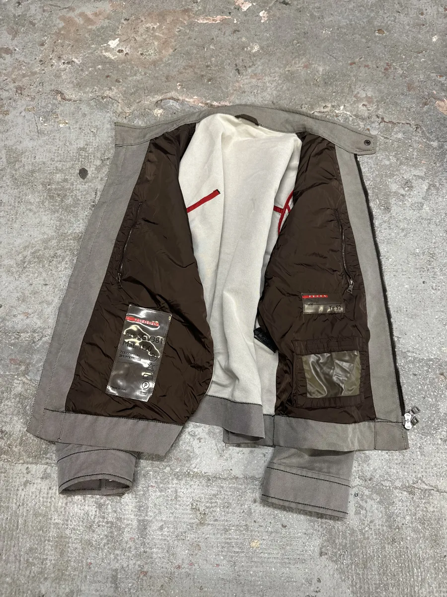 2000s Prada Linea Rossa Light Stripped Jacket - Image 6