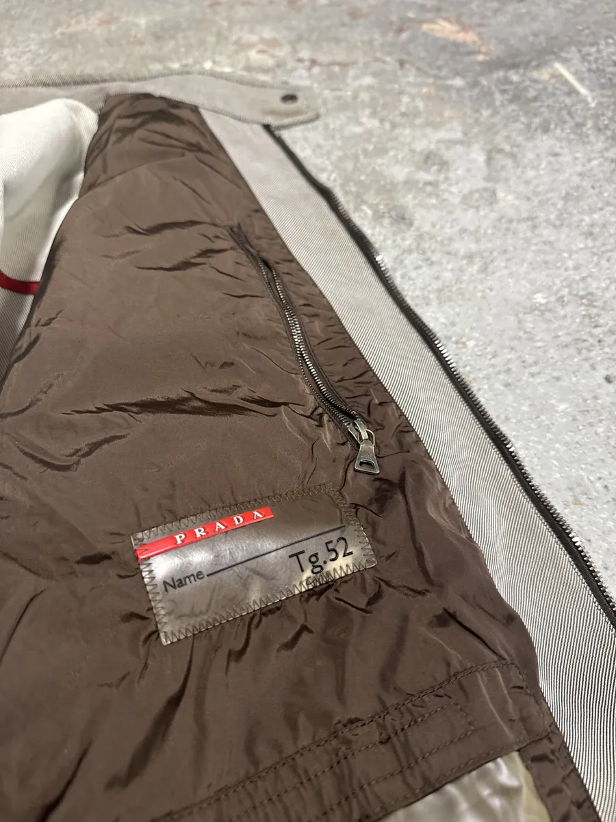 2000s Prada Linea Rossa Light Stripped Jacket - Image 7