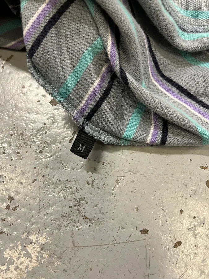 2000s Prada Linea Rossa Multicolor Striped Polo - Image 9