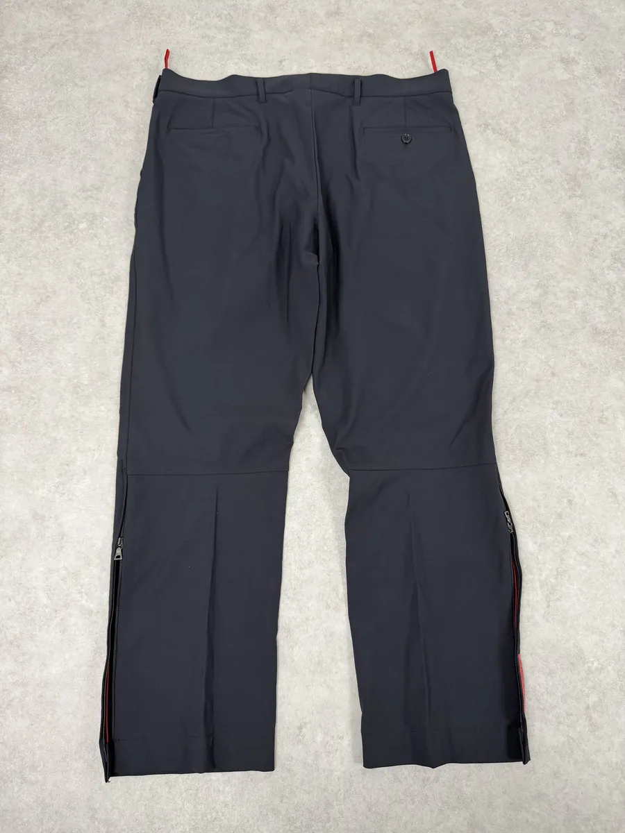 2000s Prada Linea Rossa Navy Cozy Pants - Image 5