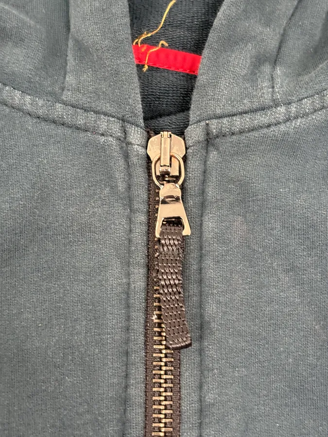 2000s Prada Linea Rossa Navy Zip-up Hoodie - Image 9