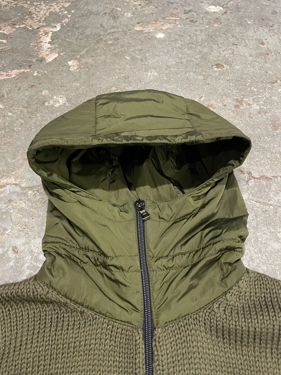 2000s Prada Linea Rossa Tactical Nylon Wool Zip-Up Sweate - Image 5