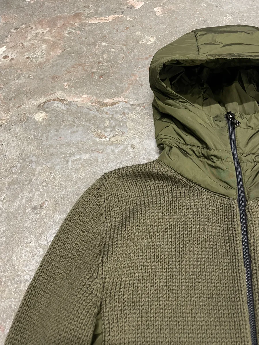 2000s Prada Linea Rossa Tactical Nylon Wool Zip-Up Sweate - Image 6