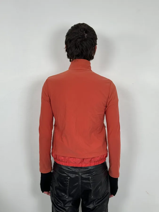 2000s Prada Linea Rossa Tactical Orange Jacket - Image 3