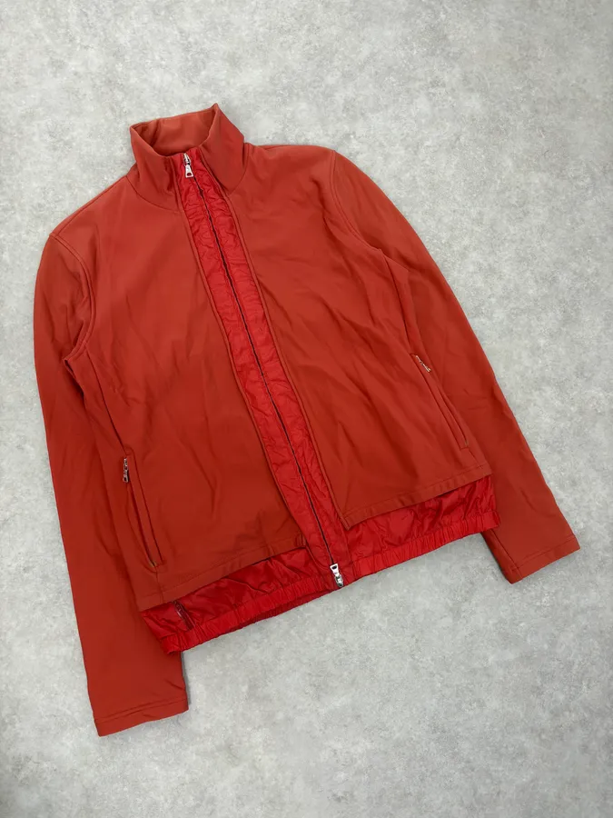 2000s Prada Linea Rossa Tactical Orange Jacket - Image 4