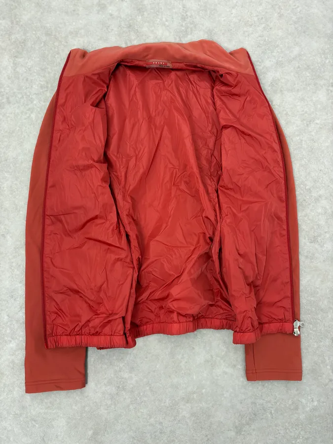 2000s Prada Linea Rossa Tactical Orange Jacket - Image 7