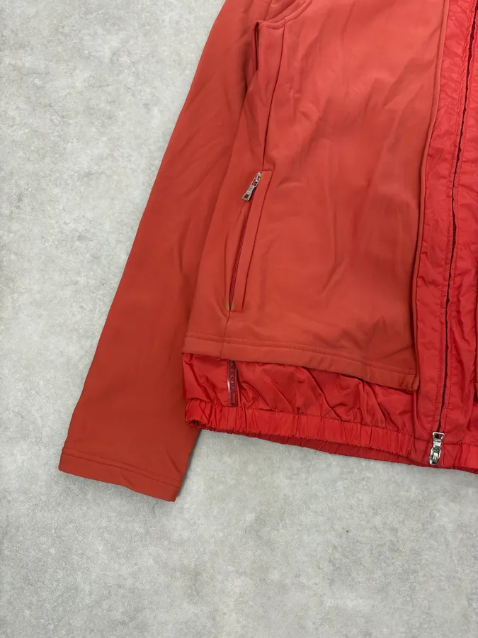 2000s Prada Linea Rossa Tactical Orange Jacket - Image 8