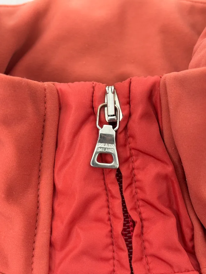 2000s Prada Linea Rossa Tactical Orange Jacket - Image 9