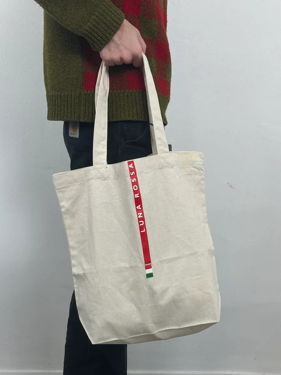 2000s Prada Luna Rossa Beige Canva Tote Bag - Image 3