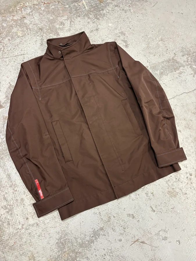 2000s Prada Luna Rossa Brown Jacket - Image 2