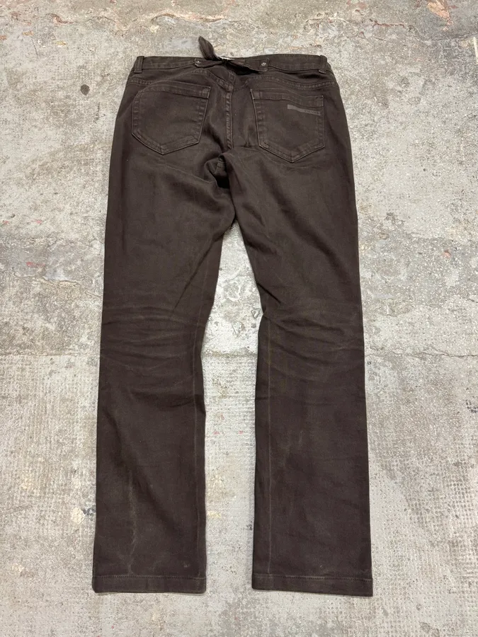 2000s Prada Luna Rossa Brown Pants - Image 3