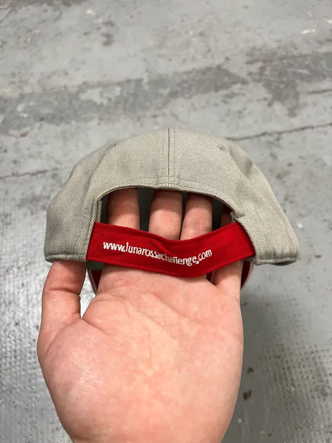 2000s Prada Luna Rossa Embroidered Grey Racing Cap - Image 6