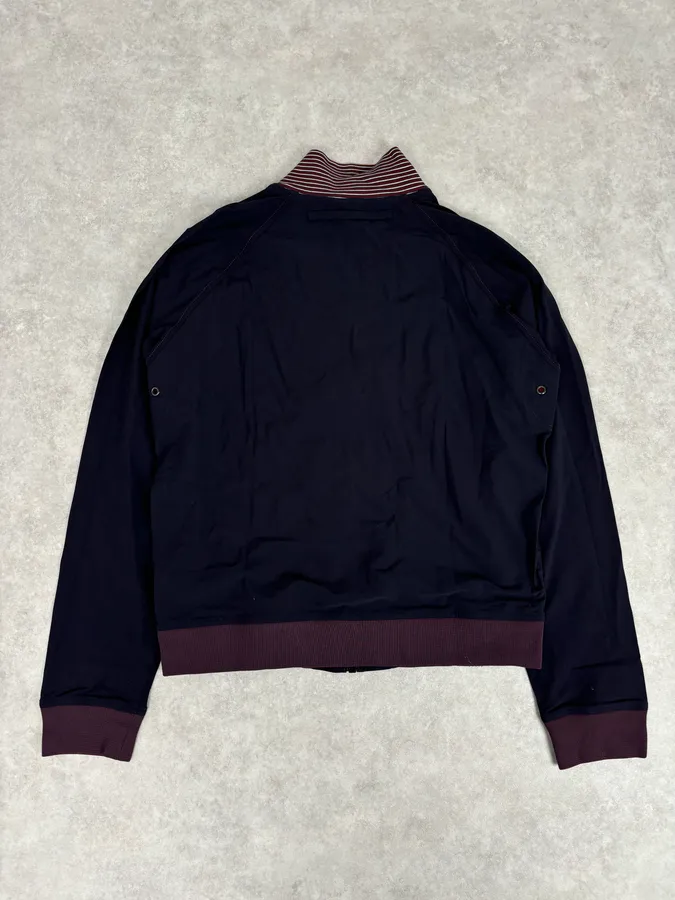2000s Prada Navy & Bordeaux Windbreaker Zip-up Jacket - Image 5