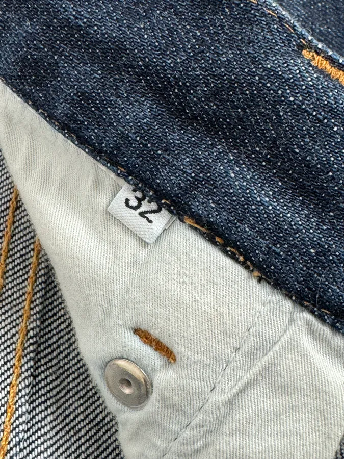 2000s Prada Navy Brut Denim Jeans - Image 12