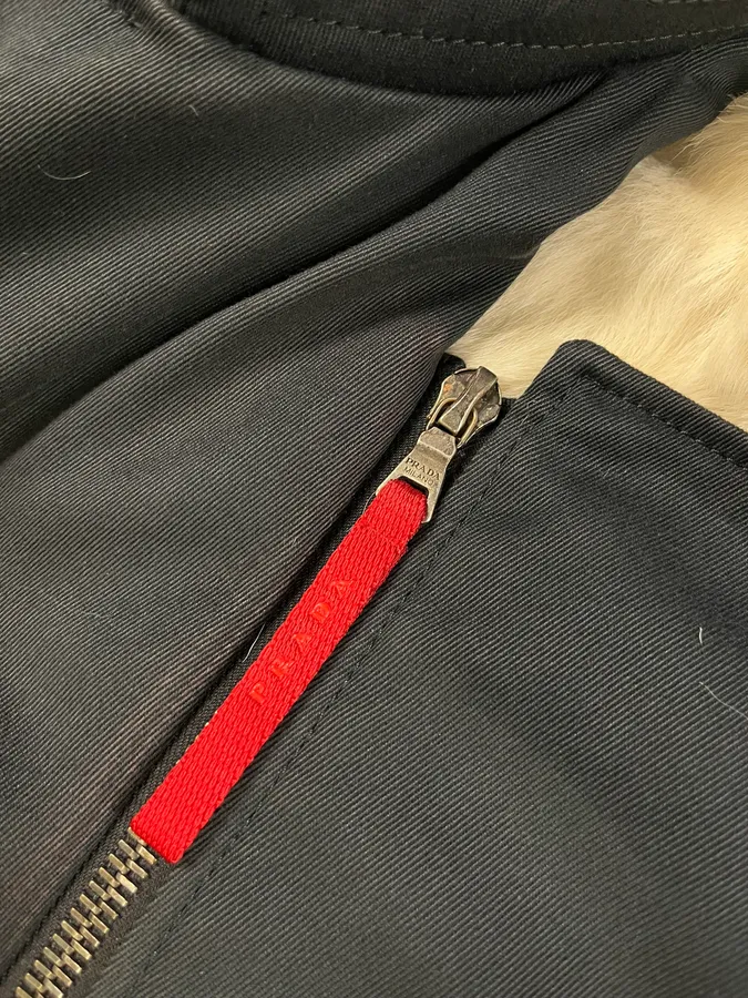 2000s Prada Navy Buttoned Long Trench Coat - Image 11