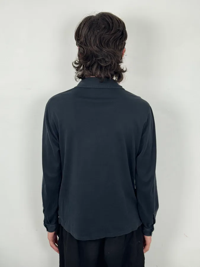 2000s Prada Navy Classic Longsleeve Polo - Image 3