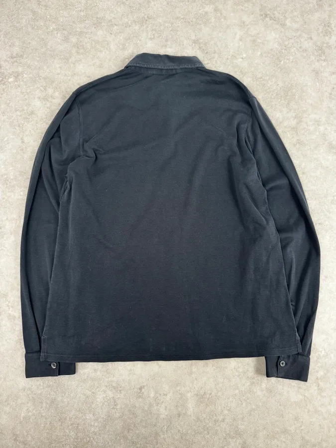 2000s Prada Navy Classic Longsleeve Polo - Image 4