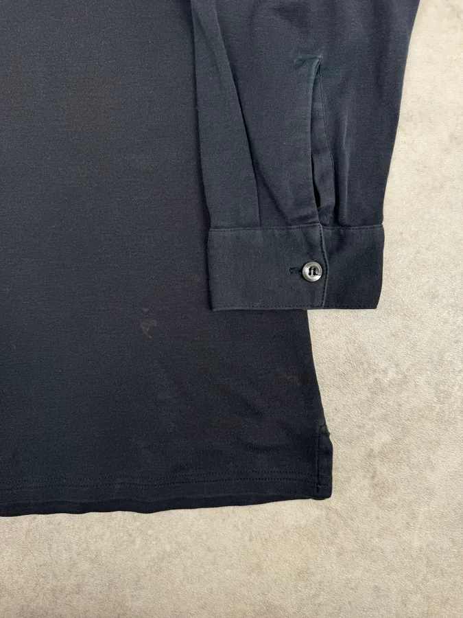 2000s Prada Navy Classic Longsleeve Polo - Image 7