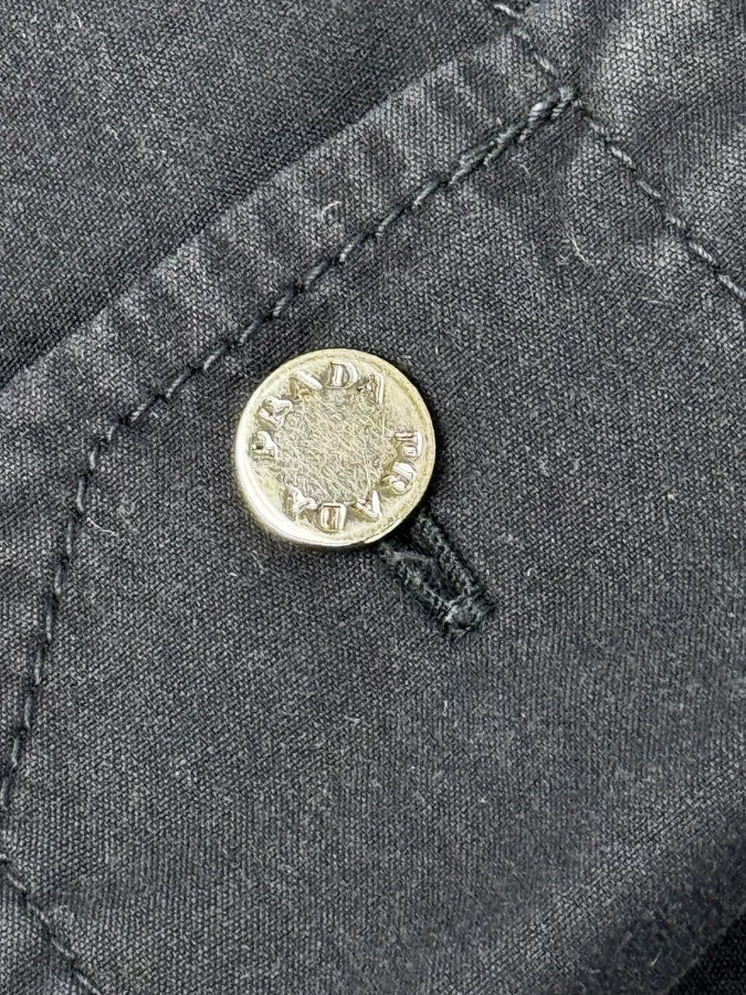 2000s Prada Navy Classic Soft Shirt - Image 10