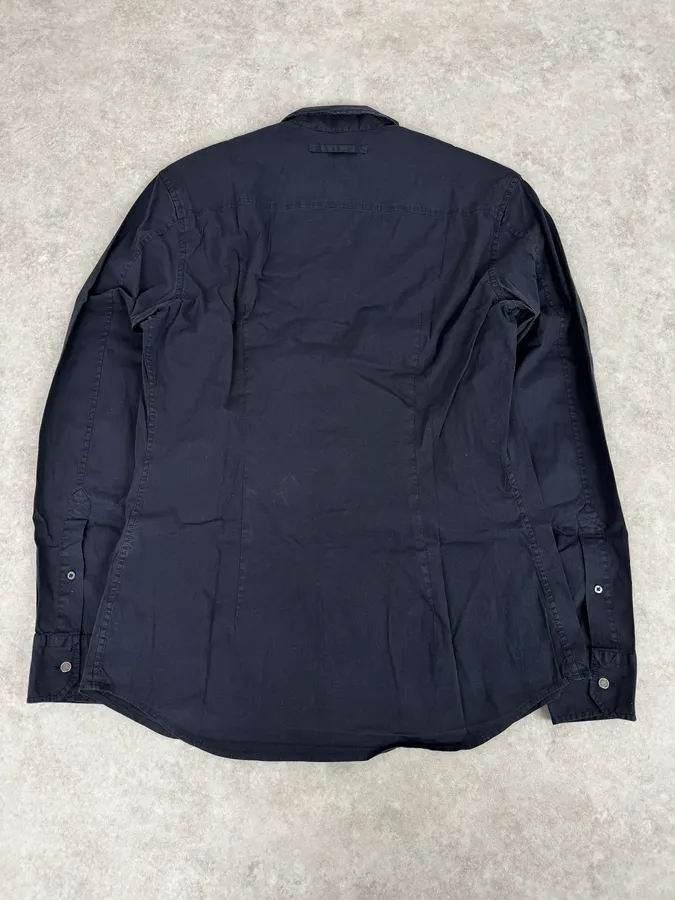 2000s Prada Navy Classic Soft Shirt - Image 4
