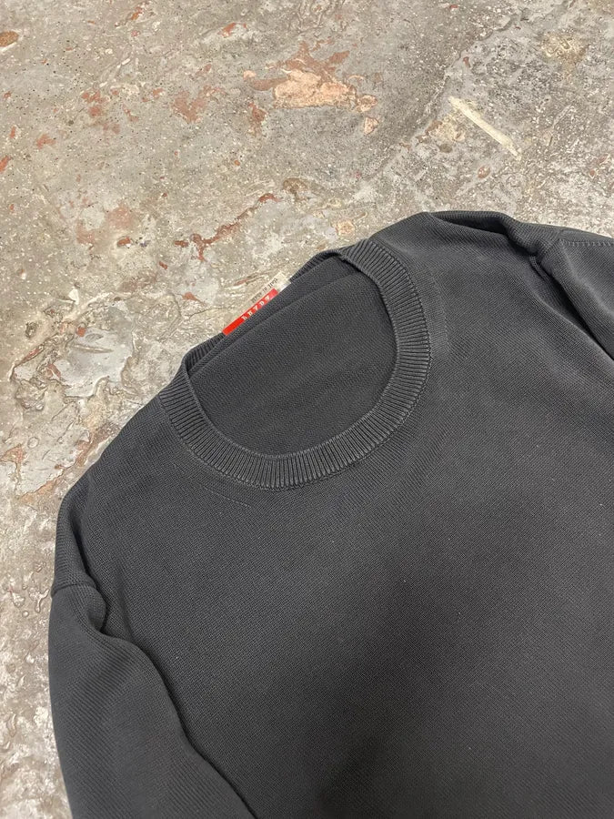 2000s Prada Navy Cotton Sweater - Image 5