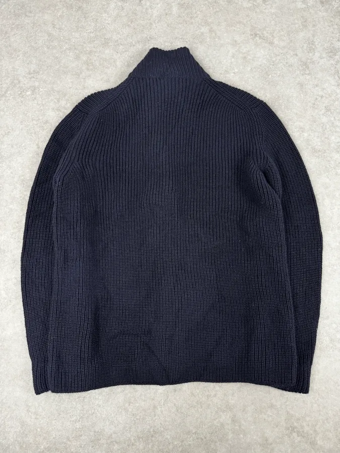 2000s Prada Navy Drivers Wool Cardigan Sweater - Image 4