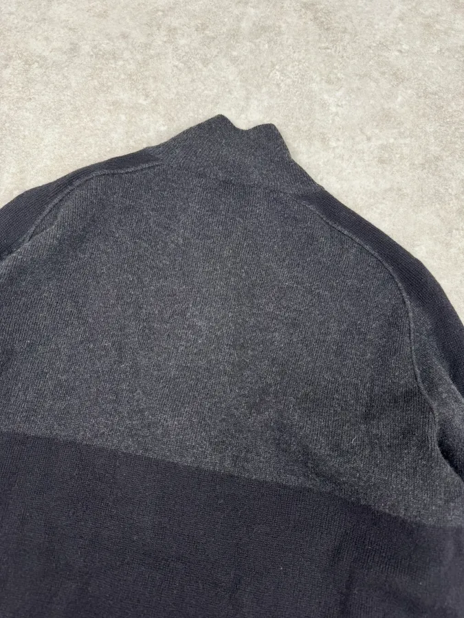 2000s Prada Navy & Grey Cashmere Zip-Up Sweater - Image 7