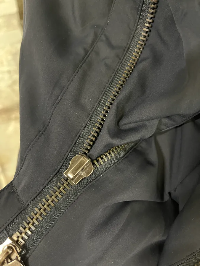 2000s Prada Navy Hooded Nylon Layered Windbreaker Jacket - Image 9