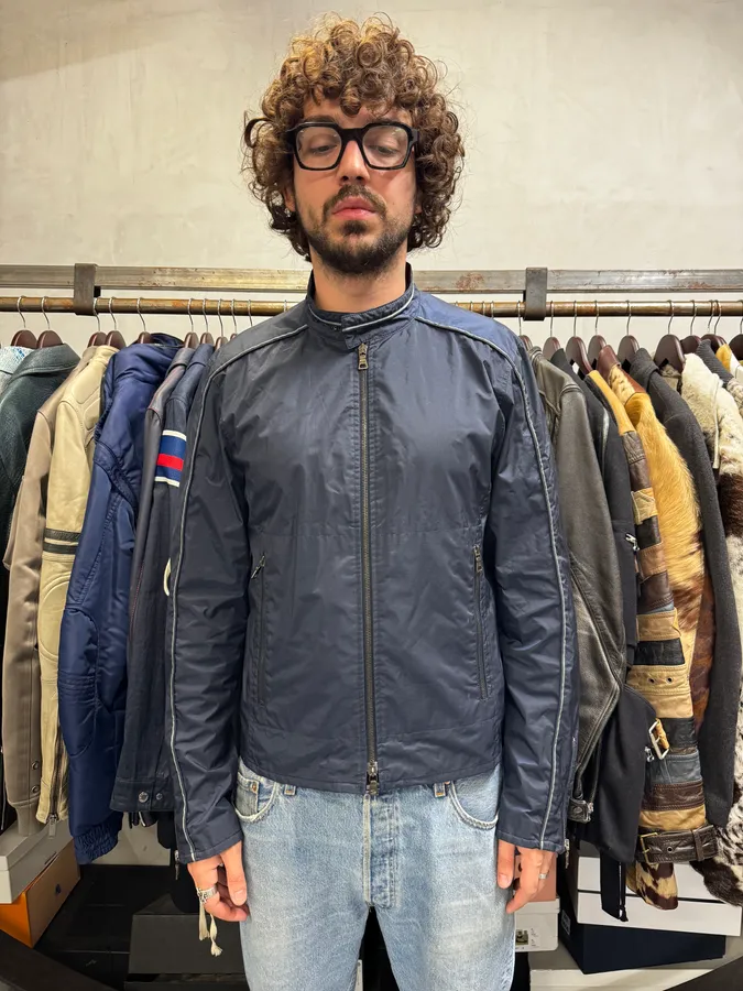 2000s Prada Navy Linea Rossa Nylon Jacket - Image 2