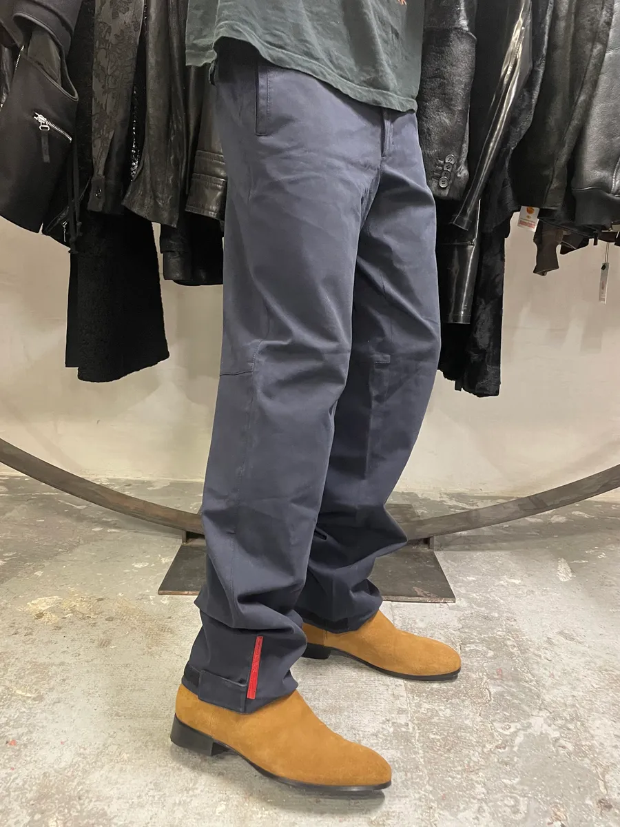 2000s Prada Navy Linea Rossa Sport Tailored Pants