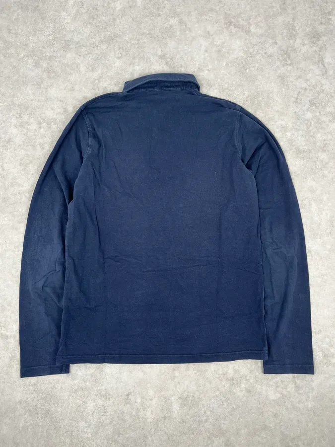 2000s Prada Navy Longsleeve Washed Polo - Image 5