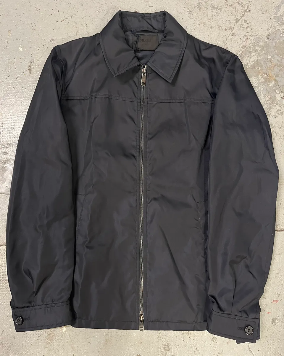 2000s Prada Navy Nylon Coach Jacket