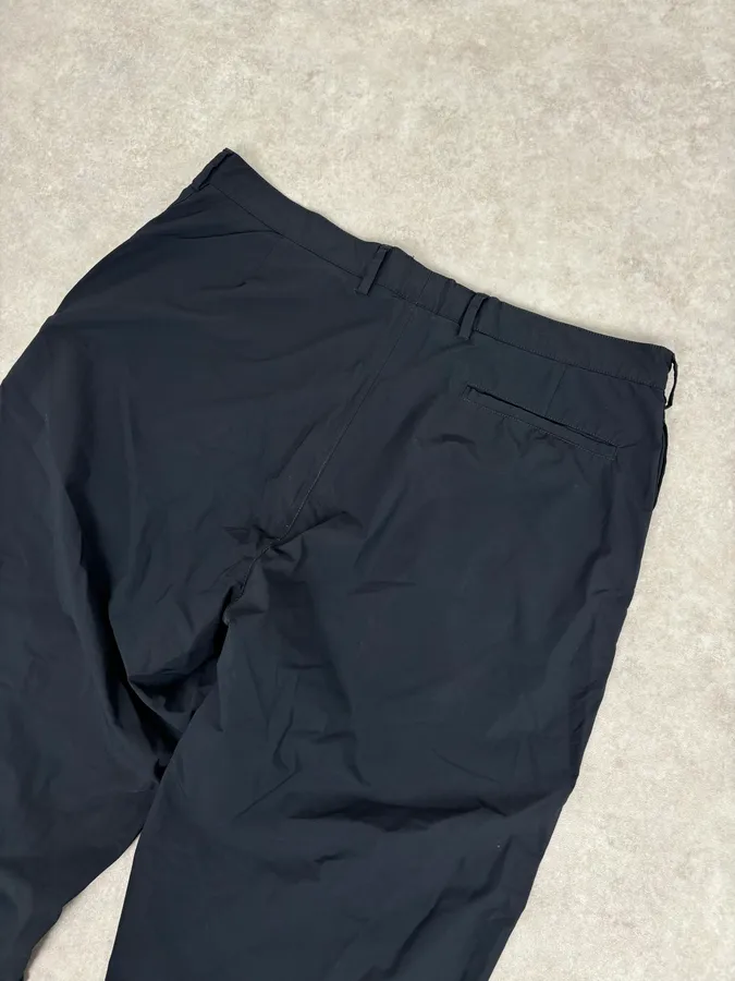 2000s Prada Navy Nylon Contrast Stripe Pants - Image 7