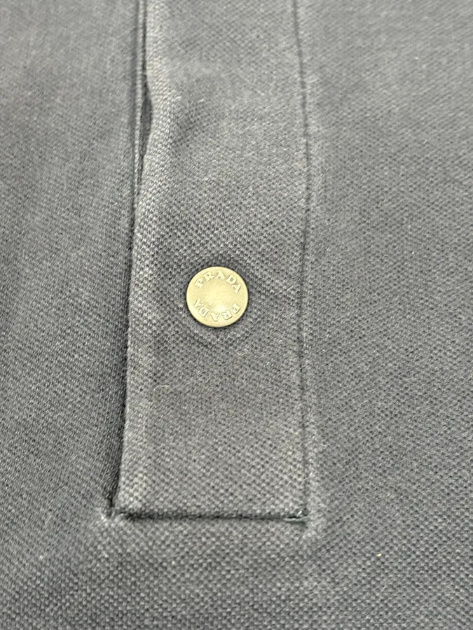 2000s Prada Navy Polo Shirt - Image 7