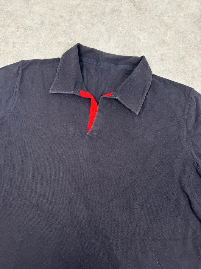 2000s Prada Navy & Red Minimalist Polo - Image 5