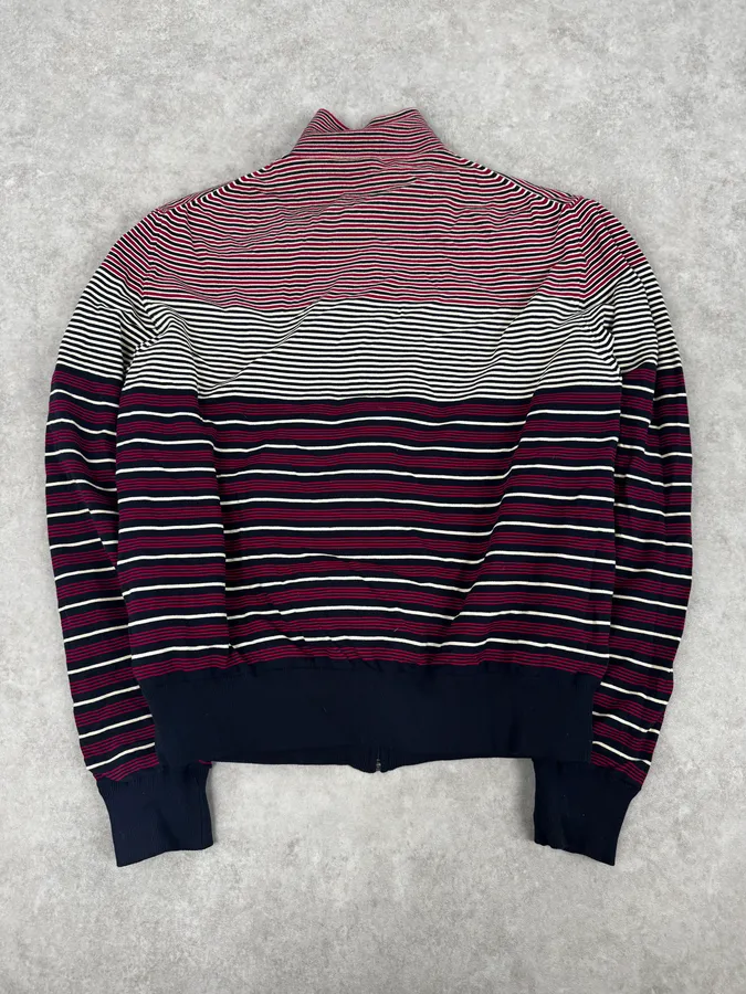 2000s Prada Navy Reversible Striped Nylon Jacket - Image 8