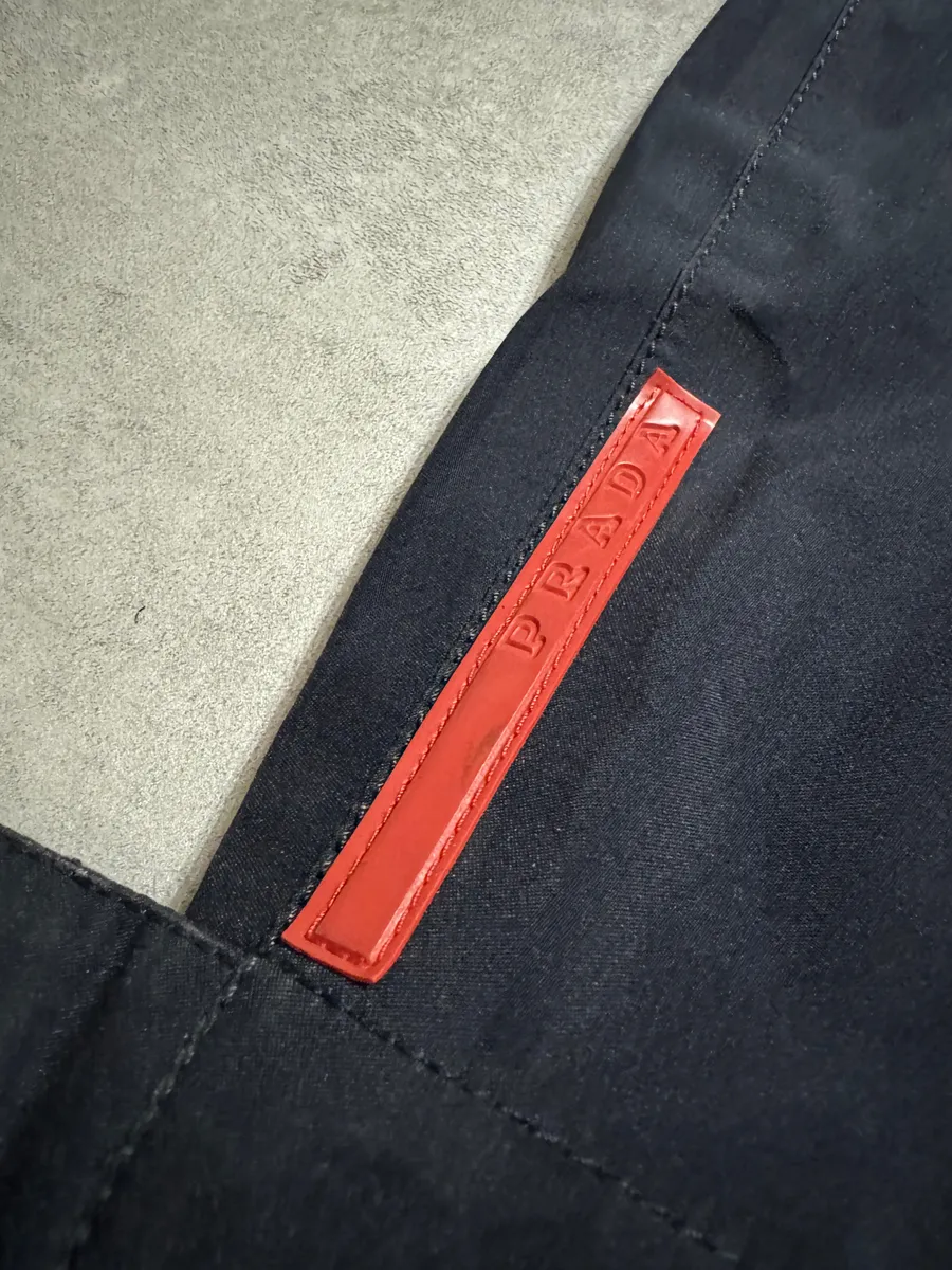 2000s Prada Navy Windbreaker Long Jacket - Image 12