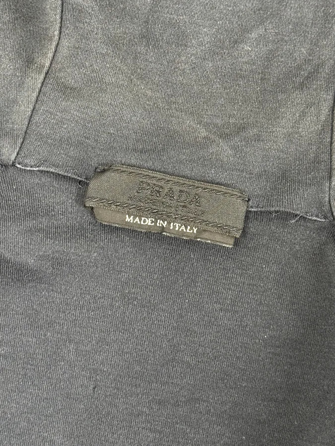 2000s Prada Navy Zip Up Hooded Sweater - Image 11