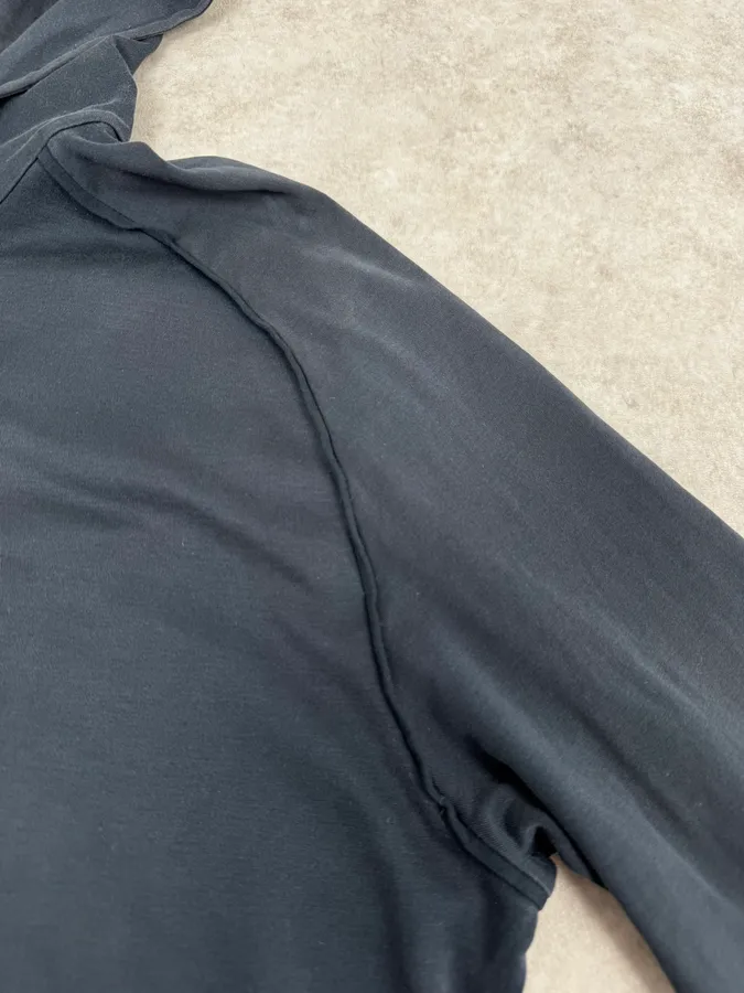 2000s Prada Navy Zip Up Hooded Sweater - Image 8