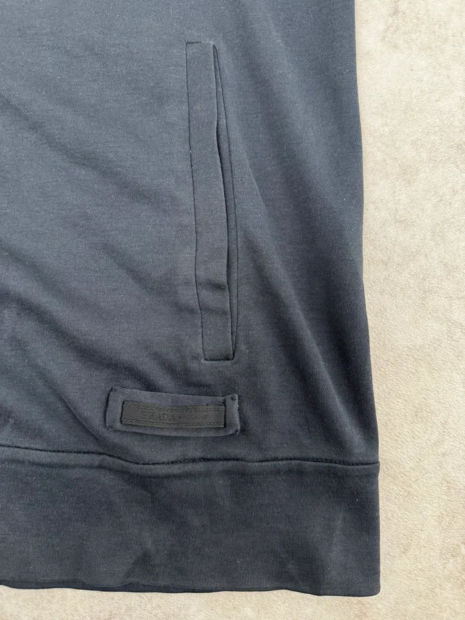 2000s Prada Navy Zip Up Hooded Sweater - Image 9