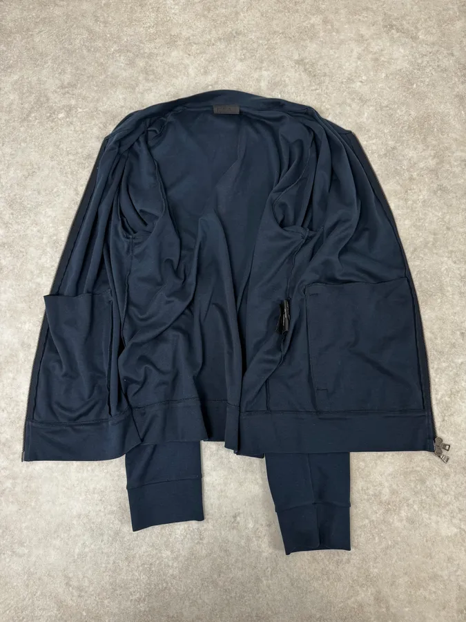 2000s Prada Navy Zip-up Sweater - Image 7