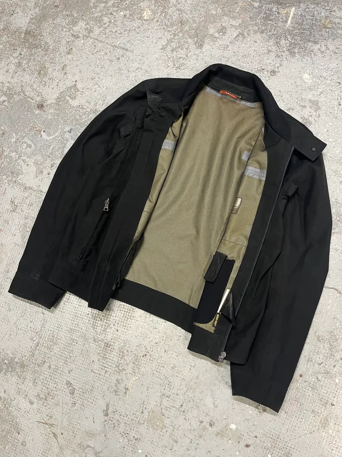 2000s Prada Nylon Black Light Jacket - Image 5