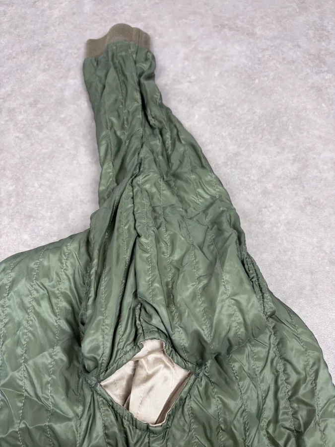 2000s Prada Nylon Green Light Bomber Jacket - Image 10
