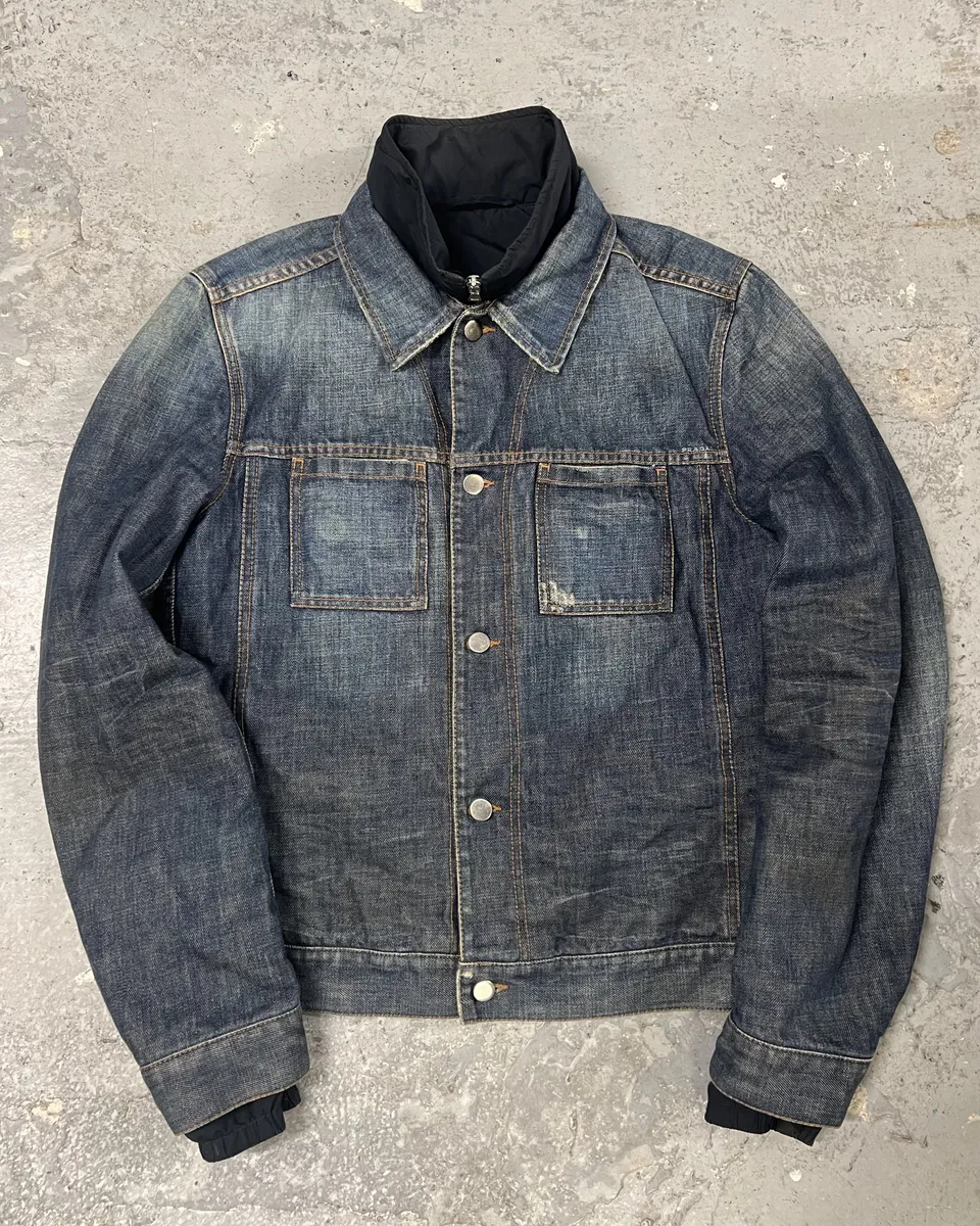 2000s Prada Nylon Lining Denim Jacket