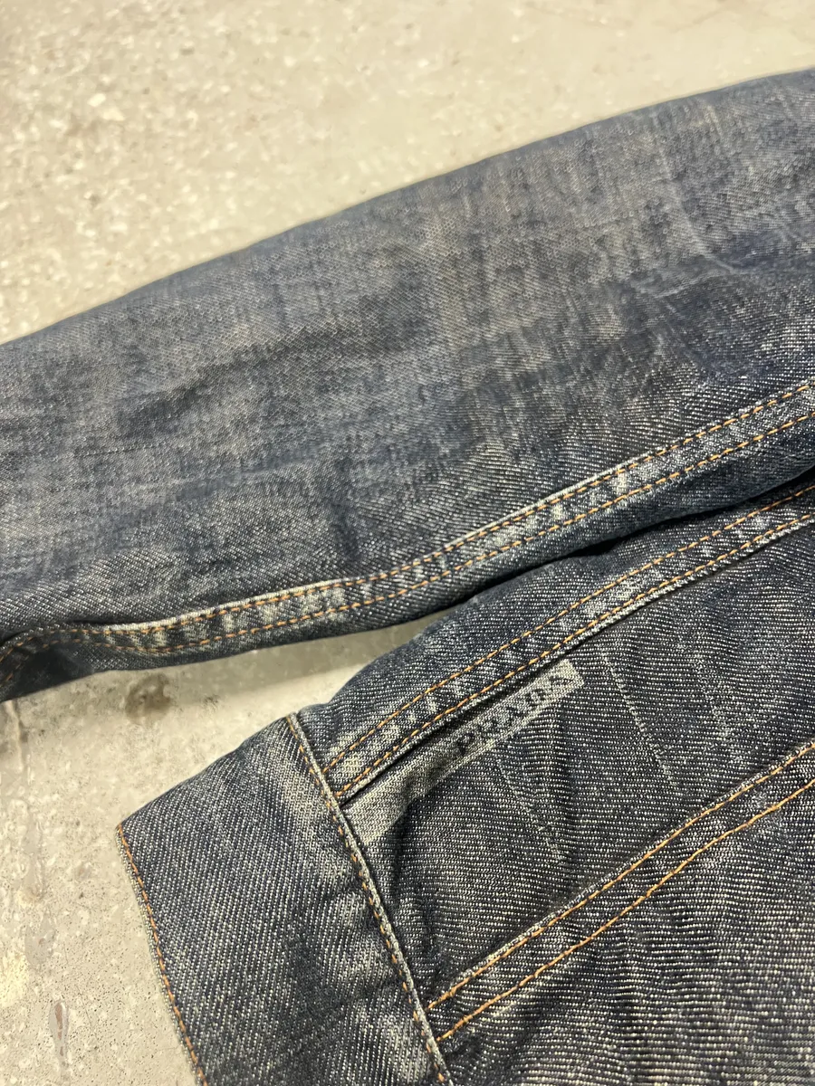2000s Prada Nylon Lining Denim Jacket - Image 7