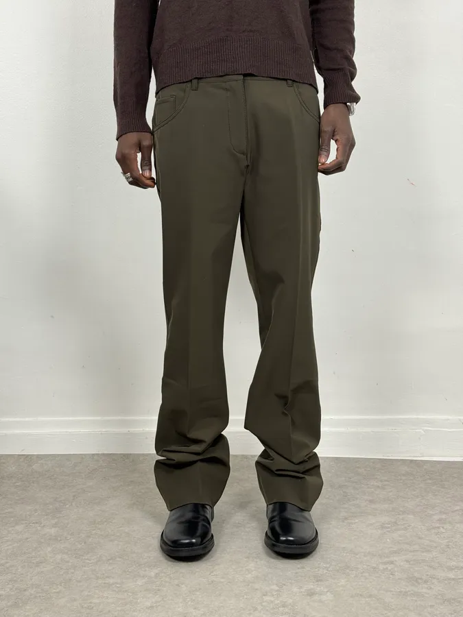 2000s Prada Olive Cozy Regular Pants