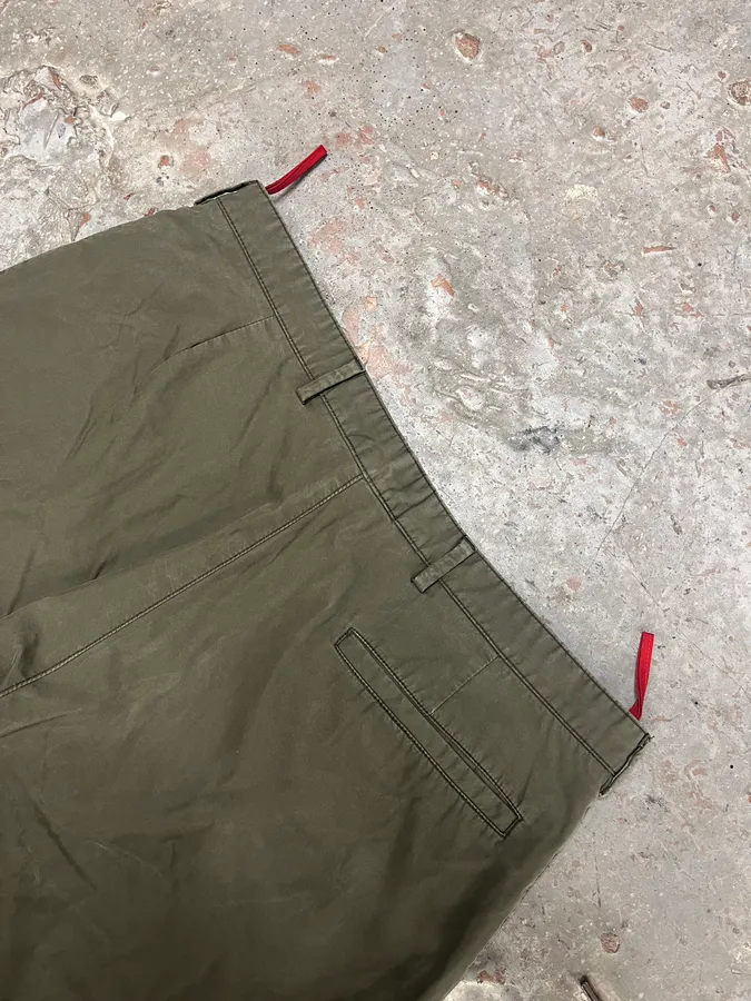 2000s Prada Olive Linea Rossa Pants - Image 8